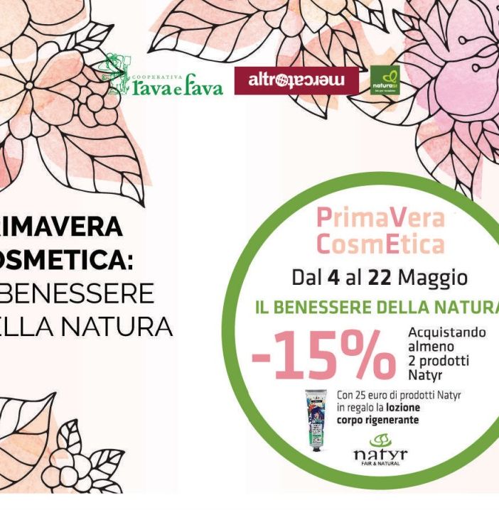 Maggio porta la PrimaVERA CosmETICA alla Bottega Rava e Fava di via Cavour 83
