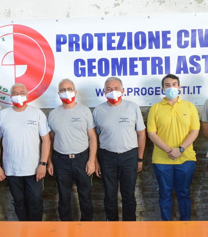 Da sinistra verso destra: Danilo Baggio, Massimo Monacò, Pasquale Attianese, Maurizio Monacò, Assessore Marco Bona e Salvatore &quot;Gianni&quot; Faita