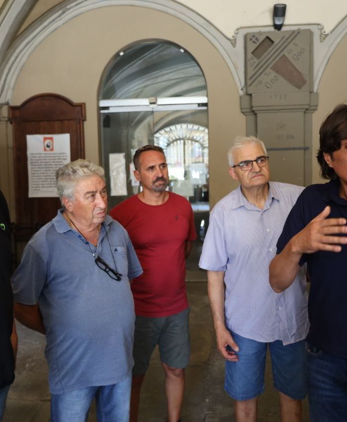L'assessore Bovino durante una protesta di qualche mese fa