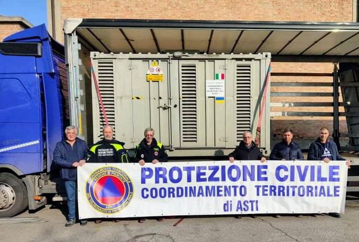 Il Coordinamento di protezione civile di Asti dona un generatore al Sermig
