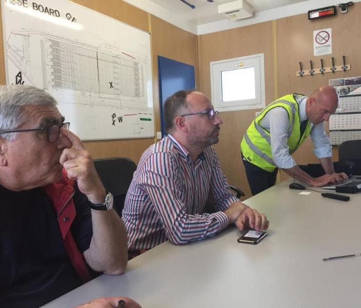 Il sindaco Rasero in visita al cantiere del nuovo porto di Vado Ligure