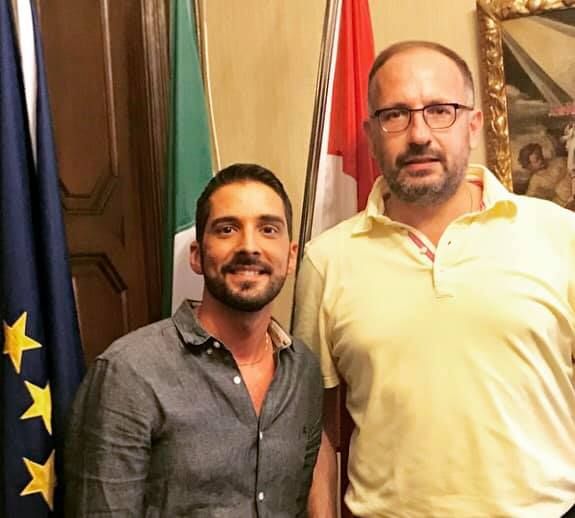 Il consigliere Paride Candelaresi con il sindaco Maurizio Rasero