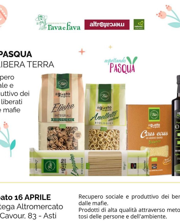 La vigilia di Pasqua alla Rava e Fava di Asti con 'Libera Terra'
