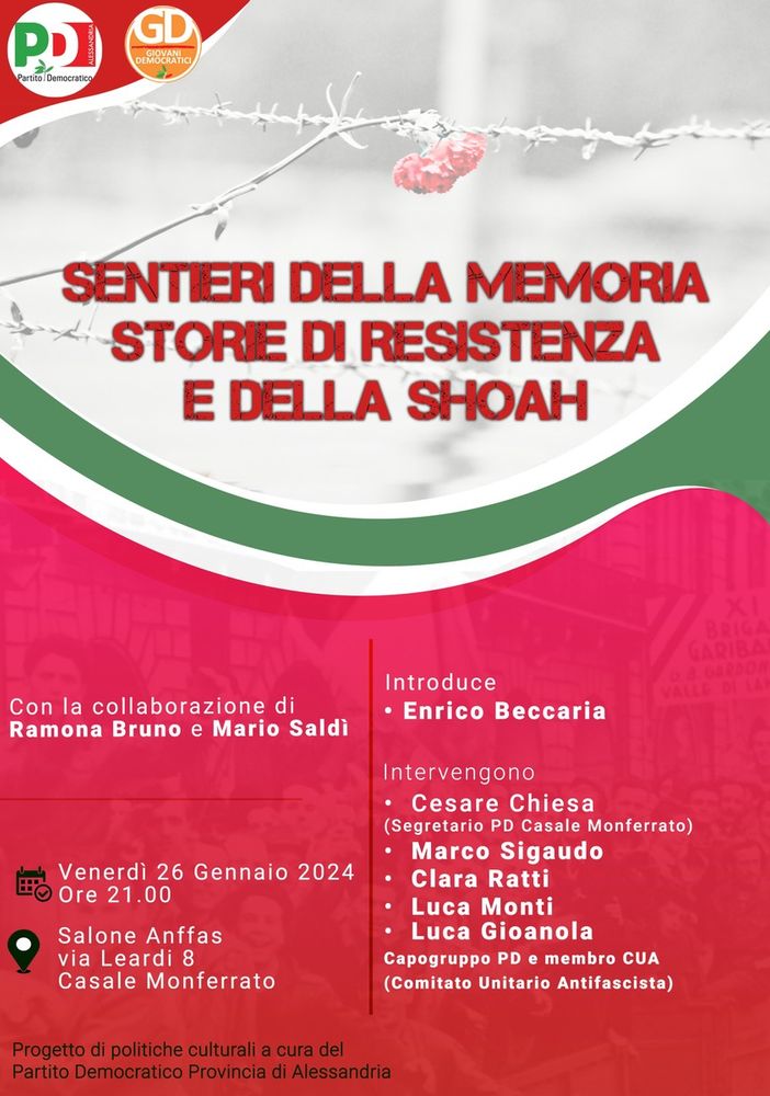 “Sentieri della memoria. Storie di Resistenza e della Shoah”