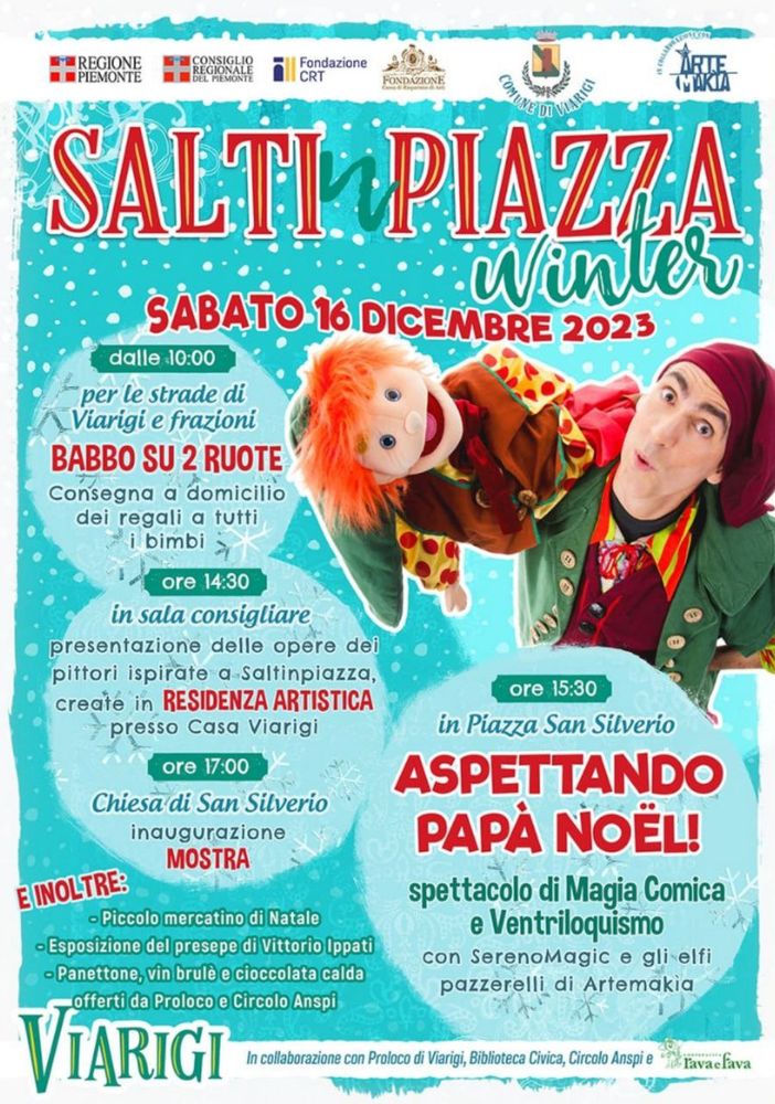 A Viarigi 'SaltinPiazza winter': arriva Babbo Natale su due ruote