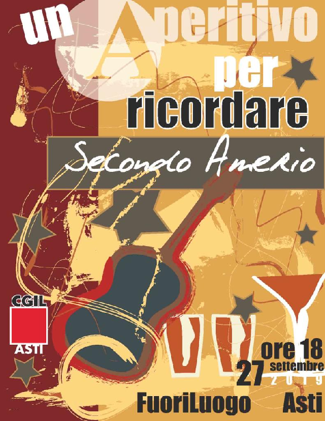 Ad Asti una serie di appuntamenti per ricordare personaggi storici della CGIL Astigiana