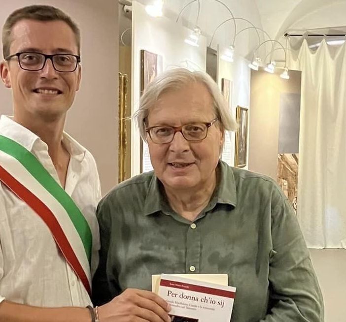 Visita del critico d'arte Vittorio Sgarbi al Museo Civico di Moncalvo [FOTO]