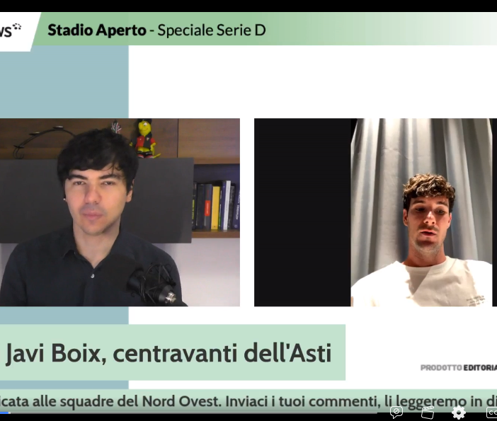 Stadio Aperto. Ospite Javi Boix, bomber dell'Asti. Ricorso dell'RG Ticino contro il Città di Varese (VIDEO)