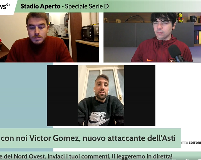 Stadio Aperto. Con noi bomber Victor Gomez dell'Asti. Uno sguardo alle crisi di Varese e Casale (Video)