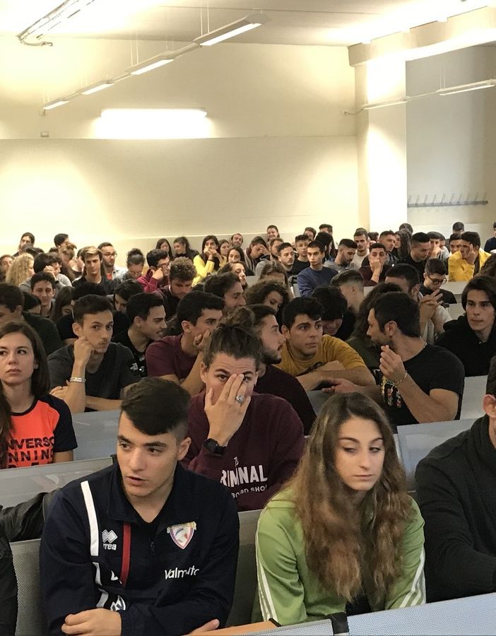 230 ragazzi matricole di Scienze Motorie hanno inaugurato l'anno accademico