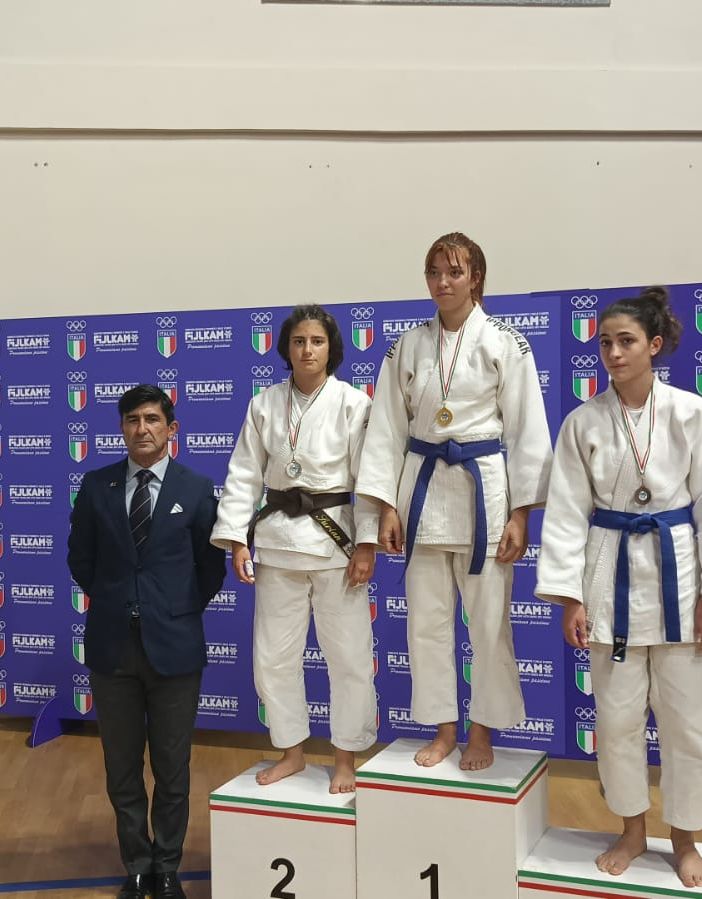 Il podio della coppa cadetti di Judo