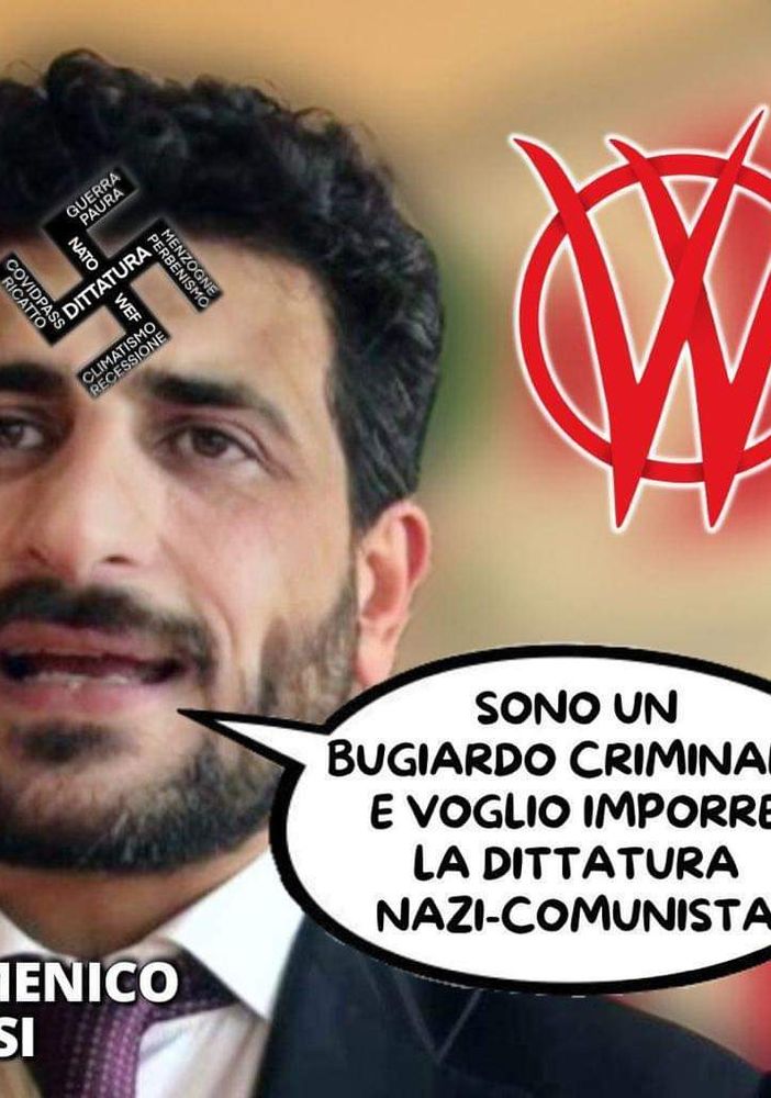 Una svastica sulla fronte, il segretario regionale del Pd Rossi nel mirino dei no-Vax
