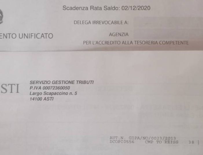 Ad Asti in distribuzione gli avvisi per la terza rata 2020 della Tari. Per il saldo vengono conteggiati i versamenti precedenti