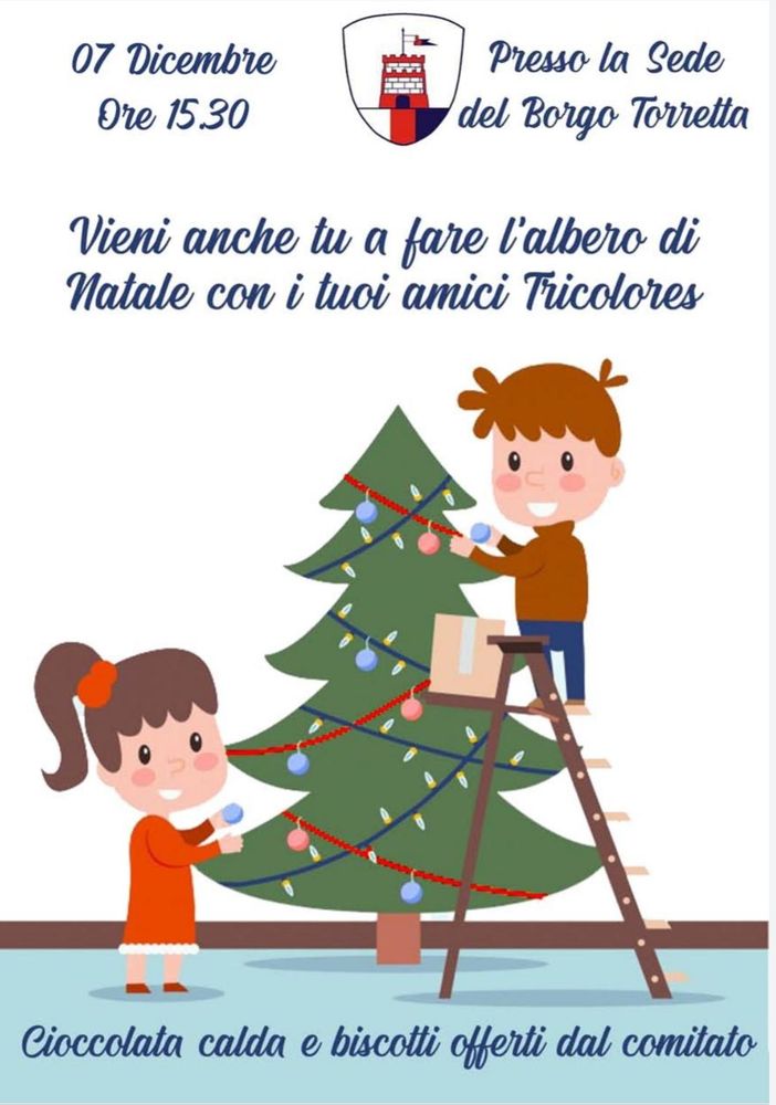Il Borgo Torretta invita i più piccoli per addobbare l'albero di Natale