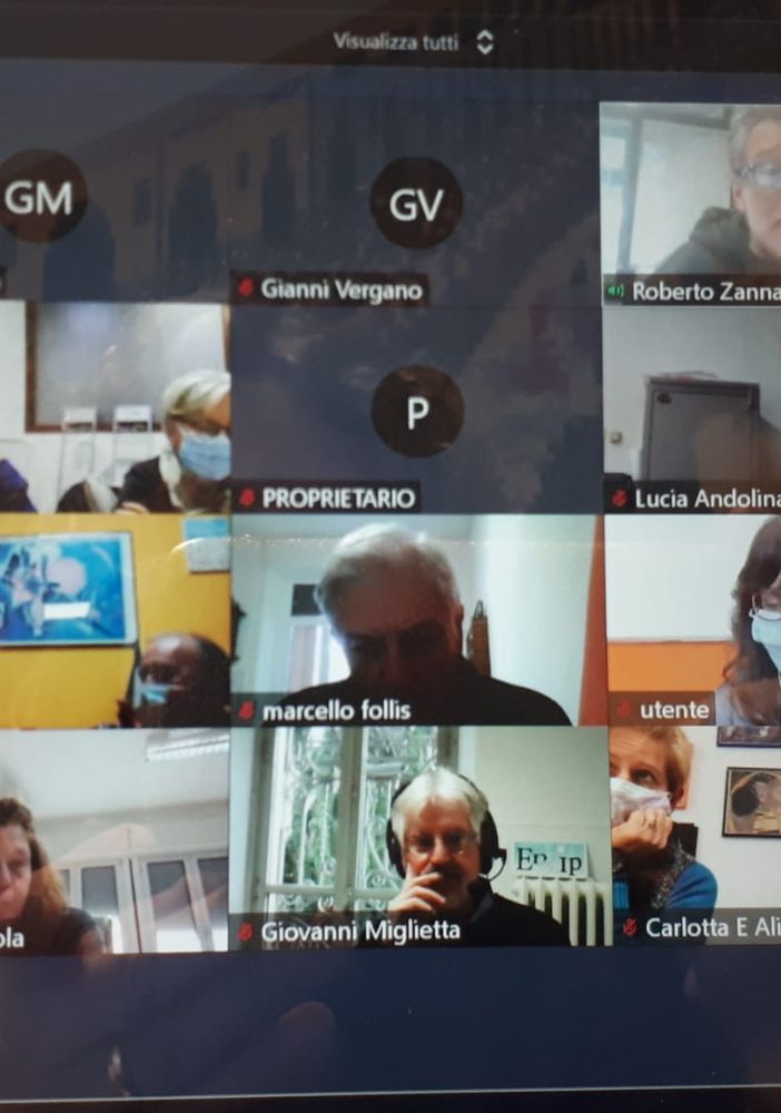 Un momento della videoconferenza