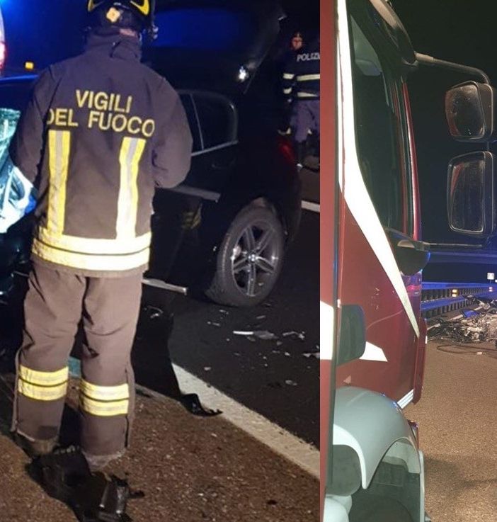 Paura in autostrada, guidatore perde il controllo della vettura e finisce contro il guard rail: in quattro in ospedale