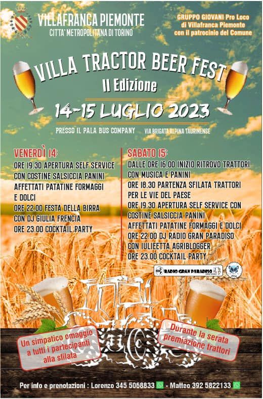 Con i trattori arriveranno anche dj e agriblogger a Villafranca Piemonte (To)