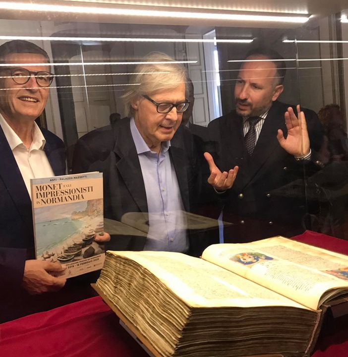 Vittorio Sgarbi con Mario Sacco e Maurizio Rasero