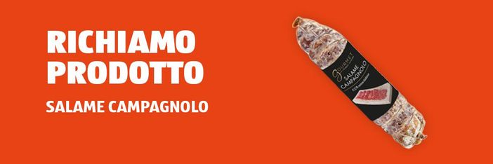 Il banner di richiamo comparso sul sito di Aldi