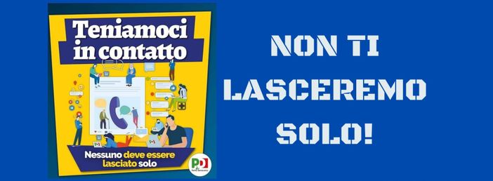“Non ti lasceremo solo”, iniziativa del Partito Democratico astigiano a sostegno della cittadinanza in difficoltà “Non ti lasceremo solo”, iniziativa del Partito Democratico astigiano a sostegno della cittadinanza in difficoltà