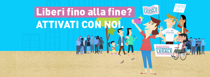 La 'copertina' della pagina Facebook del comitato promotore del referendum sull'eutanasia legale La 'copertina' della pagina Facebook del comitato promotore del referendum sull'eutanasia legale