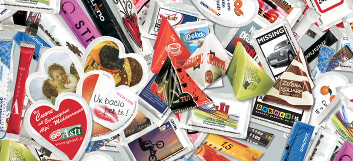 Bustine di zucchero dal Museo di Nizza Monferrrato Bustine di zucchero dal Museo di Nizza Monferrrato