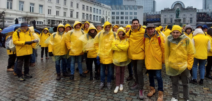 La manifestazione Coldiretti a Bruxelles La manifestazione Coldiretti a Bruxelles