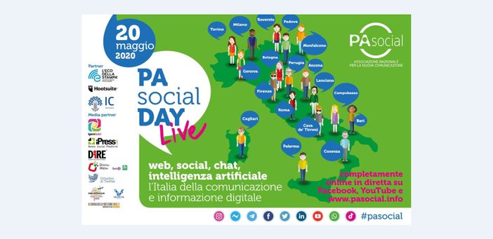 Domani torna il PA Social day, maratona live con 18 città coinvolte Domani torna il PA Social day, maratona live con 18 città coinvolte