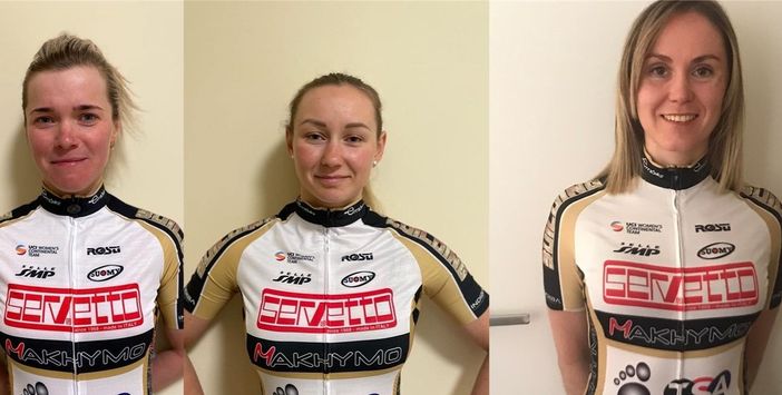 Le tre atlete della Servetto Le tre atlete della Servetto