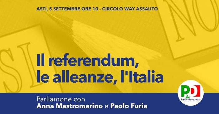 Al Circolo Way Assauto l'incontro "Il referendum, le alleanze, l'Italia" Al Circolo Way Assauto l'incontro "Il referendum, le alleanze, l'Italia"