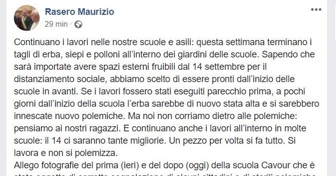 Rasero sul degrado di alcune scuole: &quot;Non corriamo dietro le polemiche, pensiamo ai nostri ragazzi&quot;