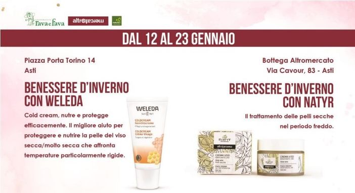 La locandina degli appuntamenti con la cosmesi bio