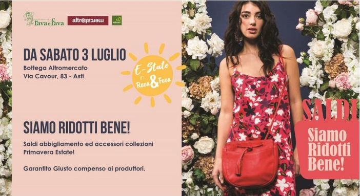 Locandina saldi alla Bottega Rava e Fava