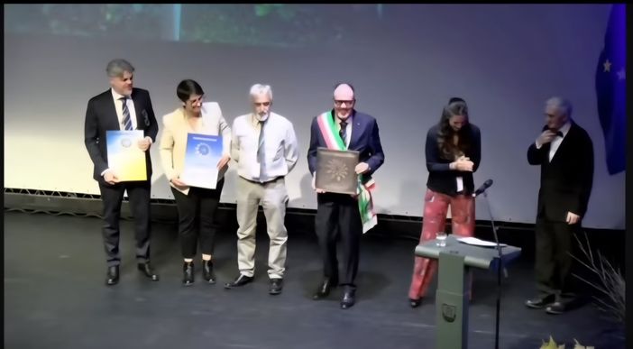 Un momento della cerimonia di premiazione