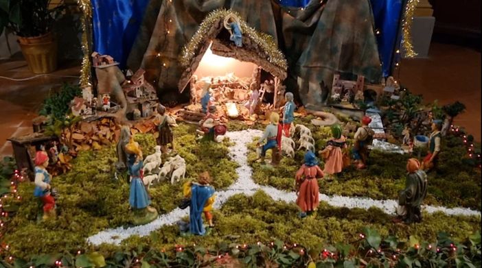 Uno dei presepi in mostra ad Antignano