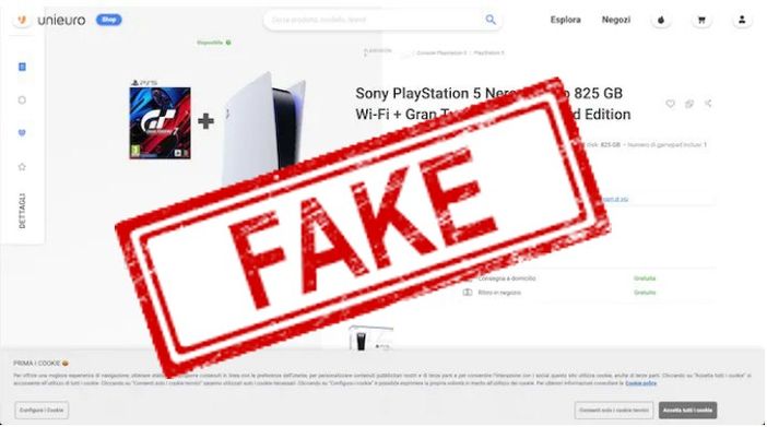 Il sito fake