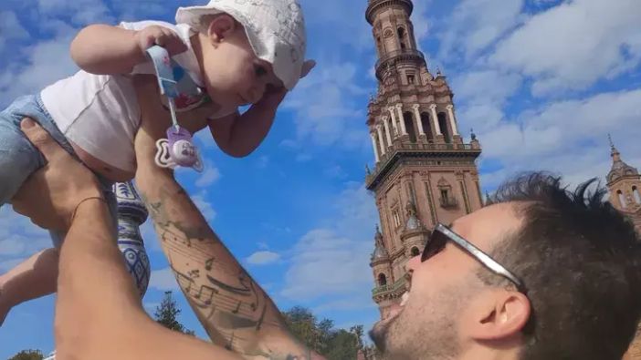 Ludovica con papà Manuel