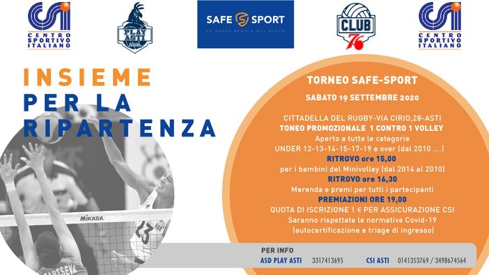 Sabato 19 settembre torneo di pallavolo alla cittadella del rugby di via Cirio