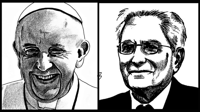 Ritratti Papa Francesco e Sergio Mattarella Ritratti Papa Francesco e Sergio Mattarella