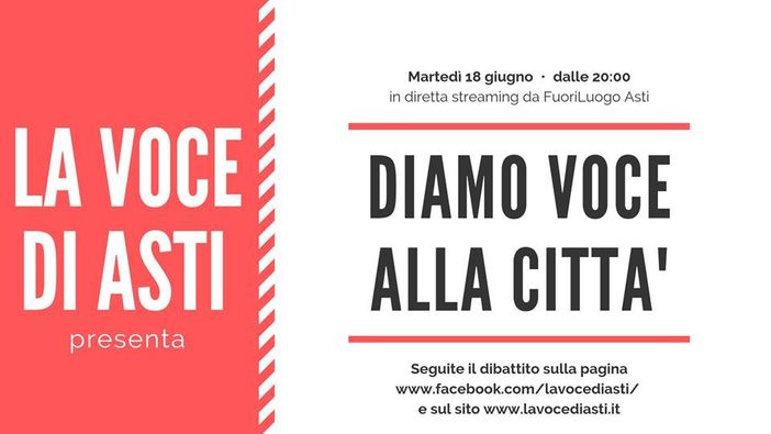 Diamo VOCE alla città: la nostra trasmissione in onda domani alle 13 Diamo VOCE alla città: la nostra trasmissione in onda domani alle 13