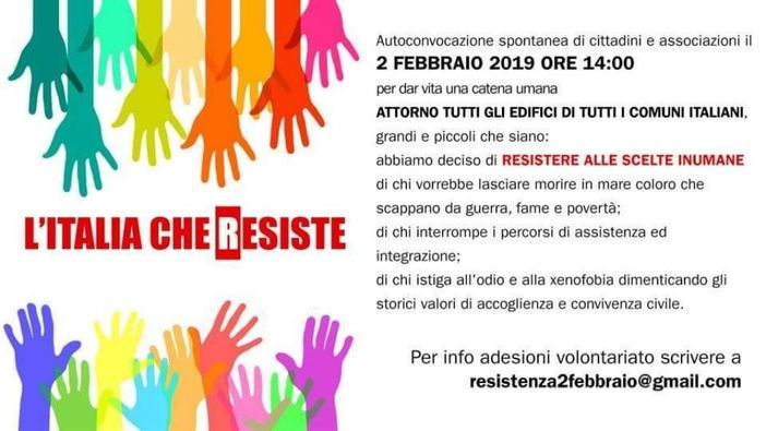 Il 2 febbraio ad Asti scende in piazza "L' Italia che resiste"