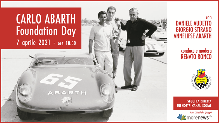 CARLO ABARTH Foundation Day: scopri la storia di Carlo e delle mitiche Abarth, in diretta mercoledì 7 alle 18:30