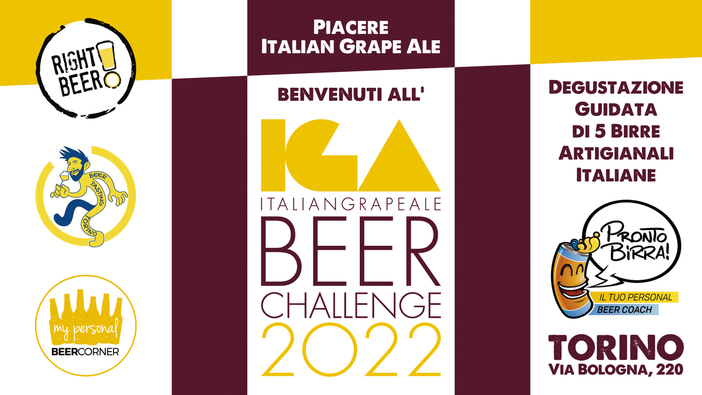 Piacere Italian Grape Ale: benvenuti all’IGA Beer Challenge 2022 Piacere Italian Grape Ale: benvenuti all’IGA Beer Challenge 2022