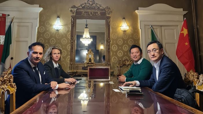 Un momento dell'incontro in municipio Un momento dell'incontro in municipio