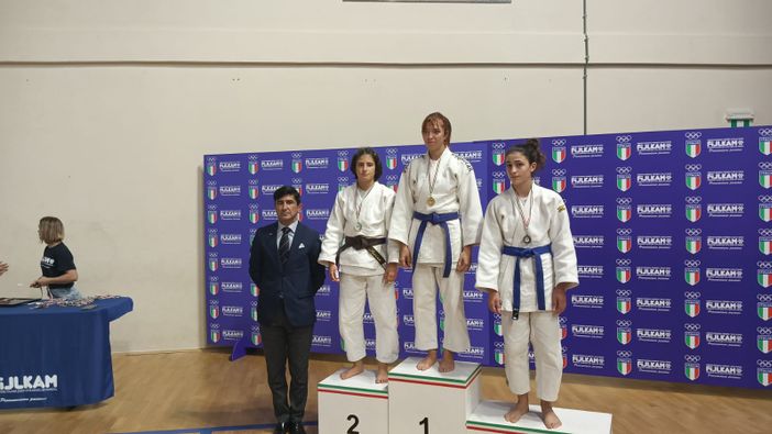 Il podio della coppa cadetti di Judo