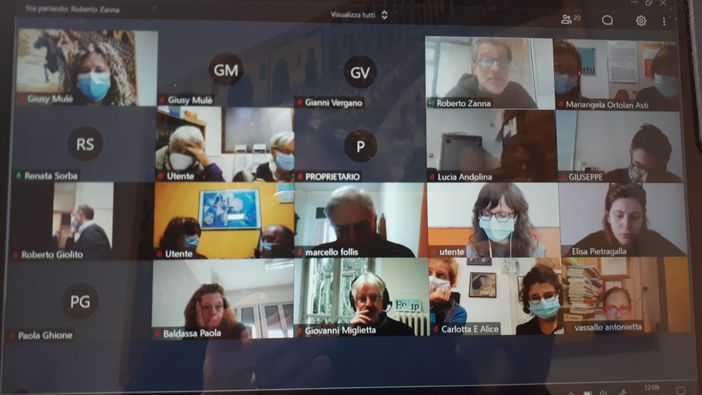 Un momento della videoconferenza Un momento della videoconferenza