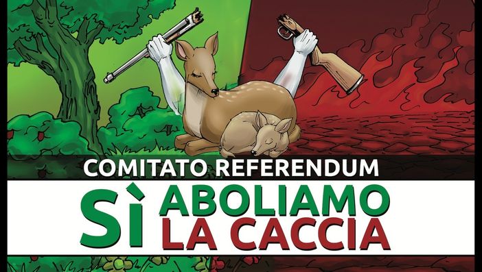 Il logo del comitato promotore del referendum contro la caccia Il logo del comitato promotore del referendum contro la caccia