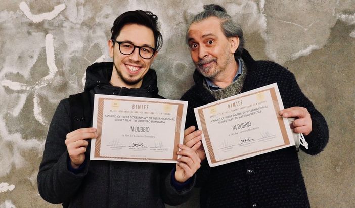 Alessio Bertoli con Lorenzo Bombara Alessio Bertoli con Lorenzo Bombara