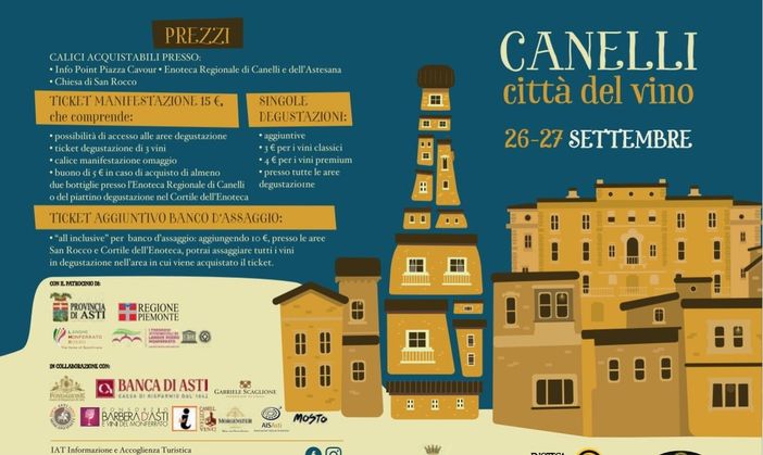 Nel fine settimana tornerà l’apprezzato appuntamento autunnale con “Canelli Città del Vino”