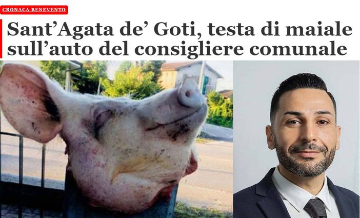 La notizia del giornale campano con la foto di Iannotta La notizia del giornale campano con la foto di Iannotta